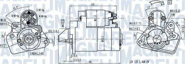 MAGNETI MARELLI 063721332010 Стартер