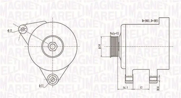 MAGNETI MARELLI 063731747010 Генератор