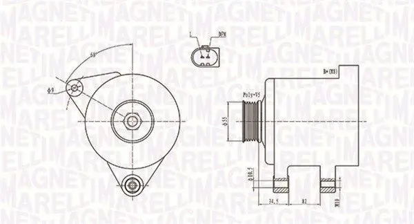 MAGNETI MARELLI 063731664010 Генератор