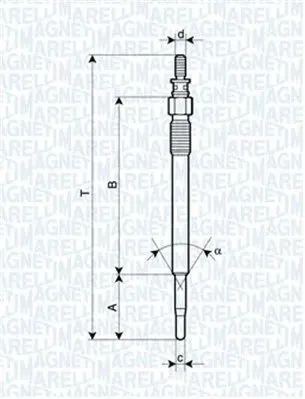 MAGNETI MARELLI 062900022304 Свеча накаливания