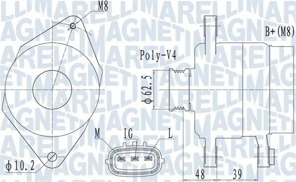 MAGNETI MARELLI 063731517010 Генератор