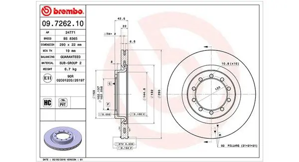 MAGNETI MARELLI 360406044600 Тормозной диск