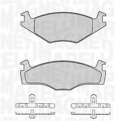 MAGNETI MARELLI 363916060393 Комплект тормозных колодок