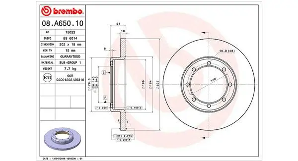 MAGNETI MARELLI 360406106300 Тормозной диск