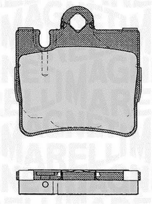 MAGNETI MARELLI 363916060584 Комплект тормозных колодок