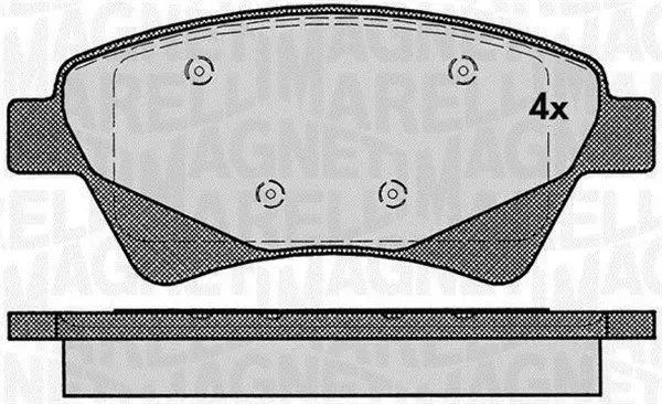 MAGNETI MARELLI 363916060380 Комплект тормозных колодок