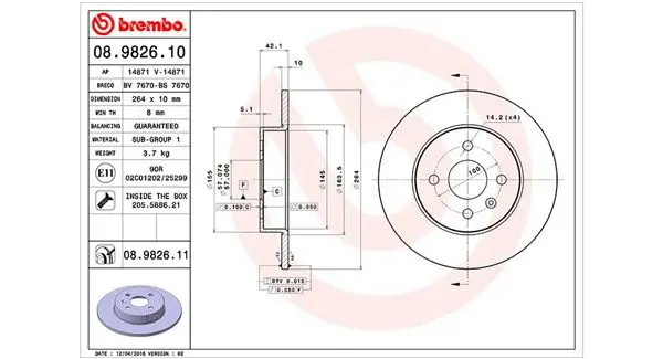 MAGNETI MARELLI 360406058300 Тормозной диск