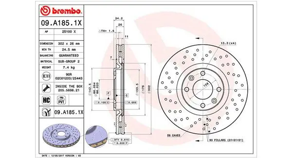 MAGNETI MARELLI 360406070002 Тормозной диск