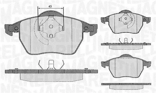 MAGNETI MARELLI 363916060137 Комплект тормозных колодок