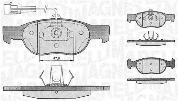 MAGNETI MARELLI 363916060222 Комплект тормозных колодок