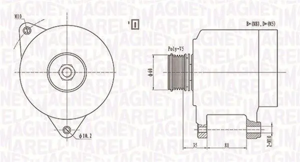 MAGNETI MARELLI 063731139010 Генератор