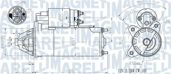 MAGNETI MARELLI 063720613010 Стартер