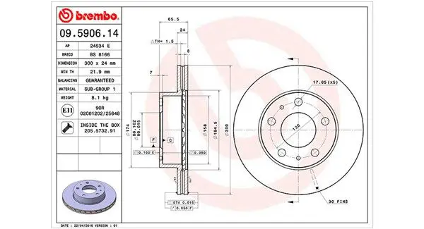 MAGNETI MARELLI 360406022700 Тормозной диск