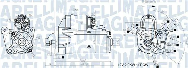 MAGNETI MARELLI 063721193010 Стартер