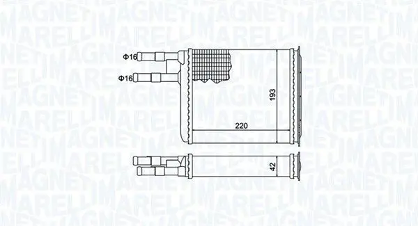 MAGNETI MARELLI 350218401000 Радиатор печки Citroen Jumper