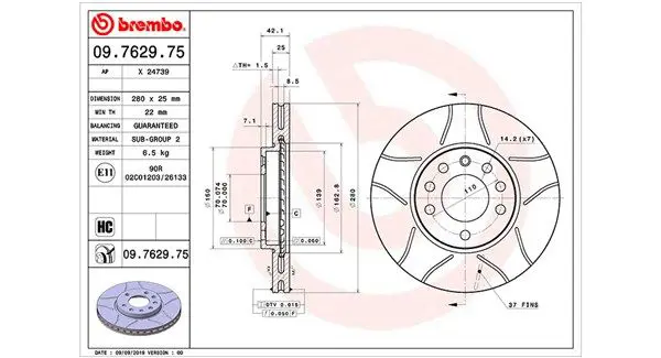 MAGNETI MARELLI 360406038805 Тормозной диск