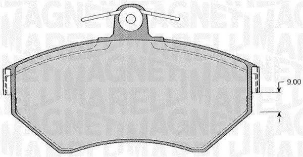 MAGNETI MARELLI 363916060389 Комплект тормозных колодок