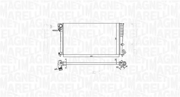 MAGNETI MARELLI 350213186500 Радиатор, охлаждение двигателя