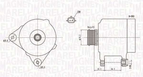 MAGNETI MARELLI 063731860010 Генератор