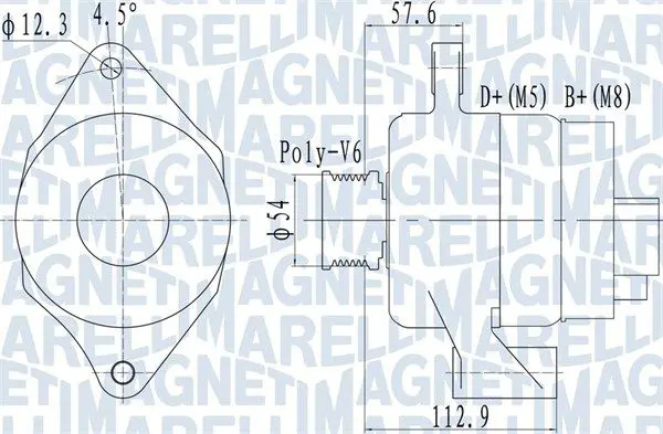 MAGNETI MARELLI 063732050010 Генератор
