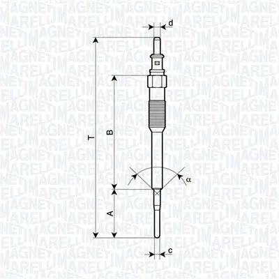 MAGNETI MARELLI 062900136304 Свеча накаливания