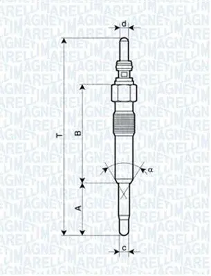 MAGNETI MARELLI 062900028304 Свеча накаливания