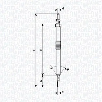 MAGNETI MARELLI 062900139304 Свеча накаливания