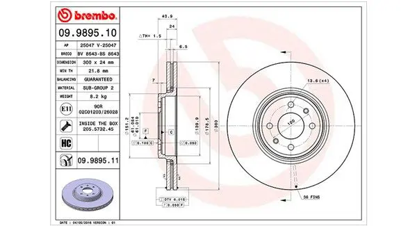 MAGNETI MARELLI 360406106700 Тормозной диск