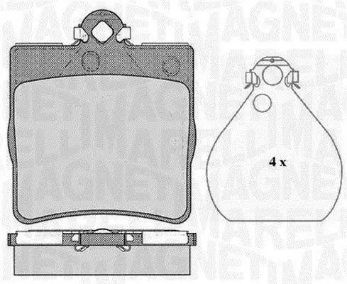 MAGNETI MARELLI 363916060311 Комплект тормозных колодок