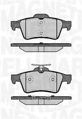 MAGNETI MARELLI 363916060243 Колодки тормозные задние