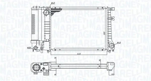MAGNETI MARELLI 350213240000 Теплообменник