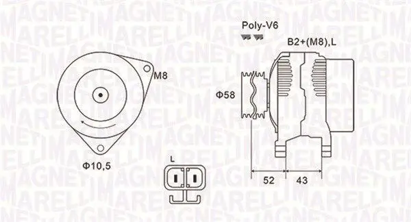MAGNETI MARELLI 063731903010 Генератор