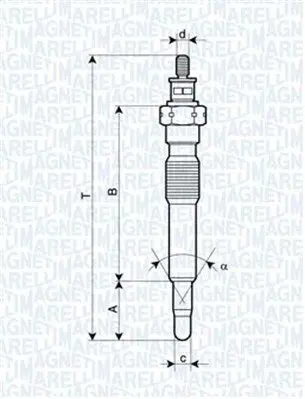 MAGNETI MARELLI 062900092304 Свеча накаливания