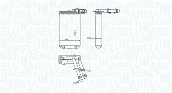 MAGNETI MARELLI 350218445000 Теплообменник, отопление
