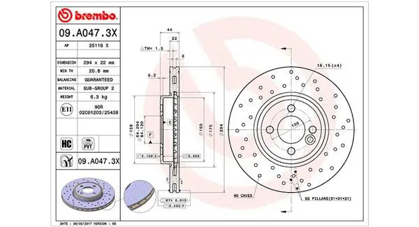 MAGNETI MARELLI 360406069202 Тормозной диск