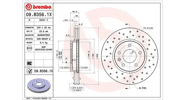 MAGNETI MARELLI 360406108702 Тормозной диск