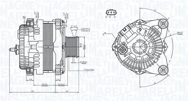 MAGNETI MARELLI 063732182010 Генератор