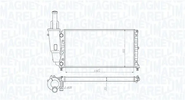 MAGNETI MARELLI 350213114000 Радиатор Punto 60 , 75