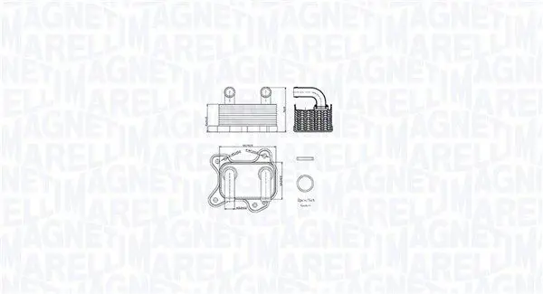 MAGNETI MARELLI 350300002000 масляный радиатор,