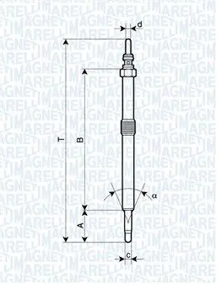 MAGNETI MARELLI 062900026304 Свеча накаливания