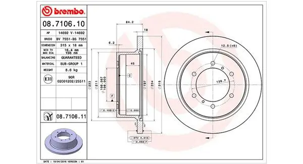 MAGNETI MARELLI 360406086100 Тормозной диск