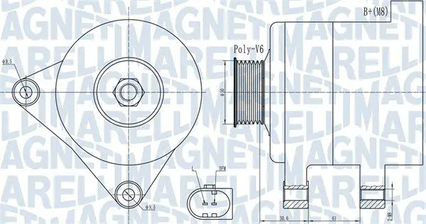 MAGNETI MARELLI 063731985010 Генератор