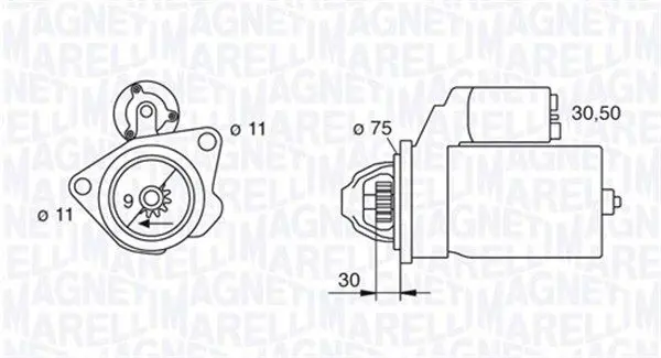 MAGNETI MARELLI 063280034010 Стартер
