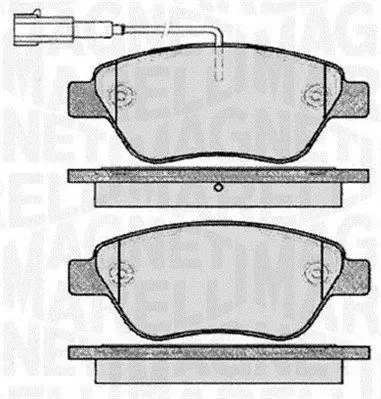 MAGNETI MARELLI 363916060560 Комплект тормозных колодок