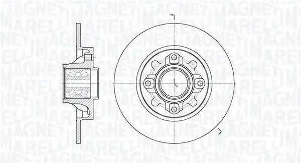 MAGNETI MARELLI 361302040822 Тормозной диск