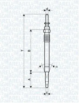 MAGNETI MARELLI 062900078304 Свеча накаливания
