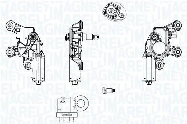 MAGNETI MARELLI 064013022010 Двигатель стеклоочистителя