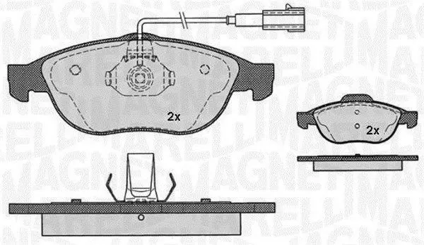 MAGNETI MARELLI 363916060112 Комплект тормозных колодок