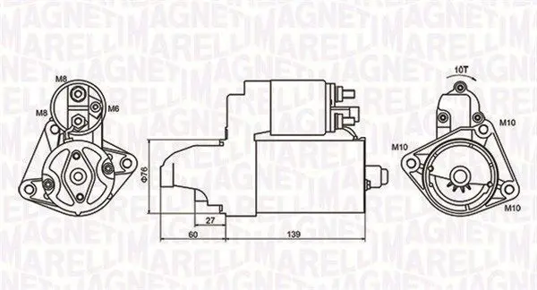 MAGNETI MARELLI 063721050010 стартер