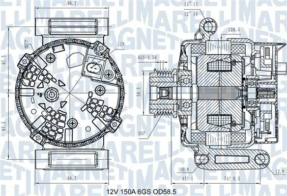 MAGNETI MARELLI 063731546110 Генератор